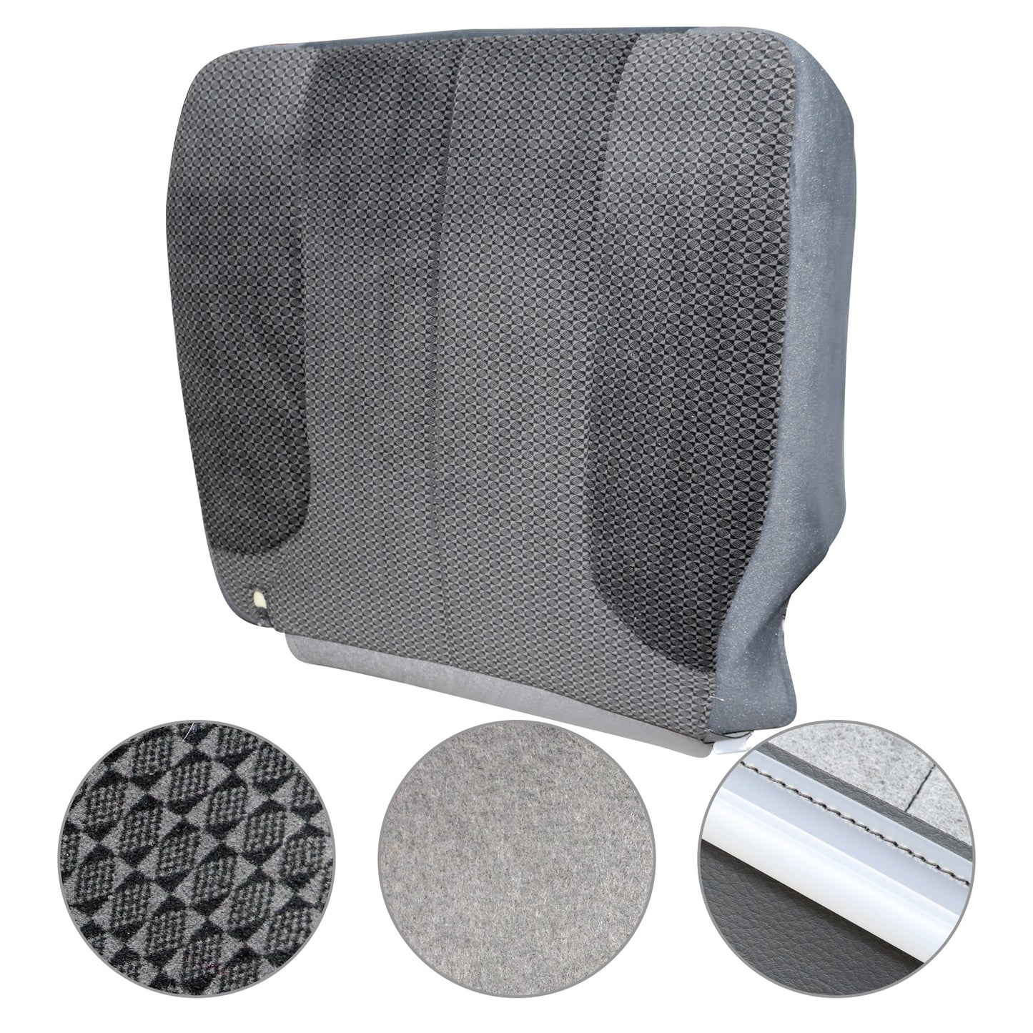 For 2003 2004 2005 Dodge Ram 1500 2500 Driver Side Bottom Cloth Seat Cover Gray