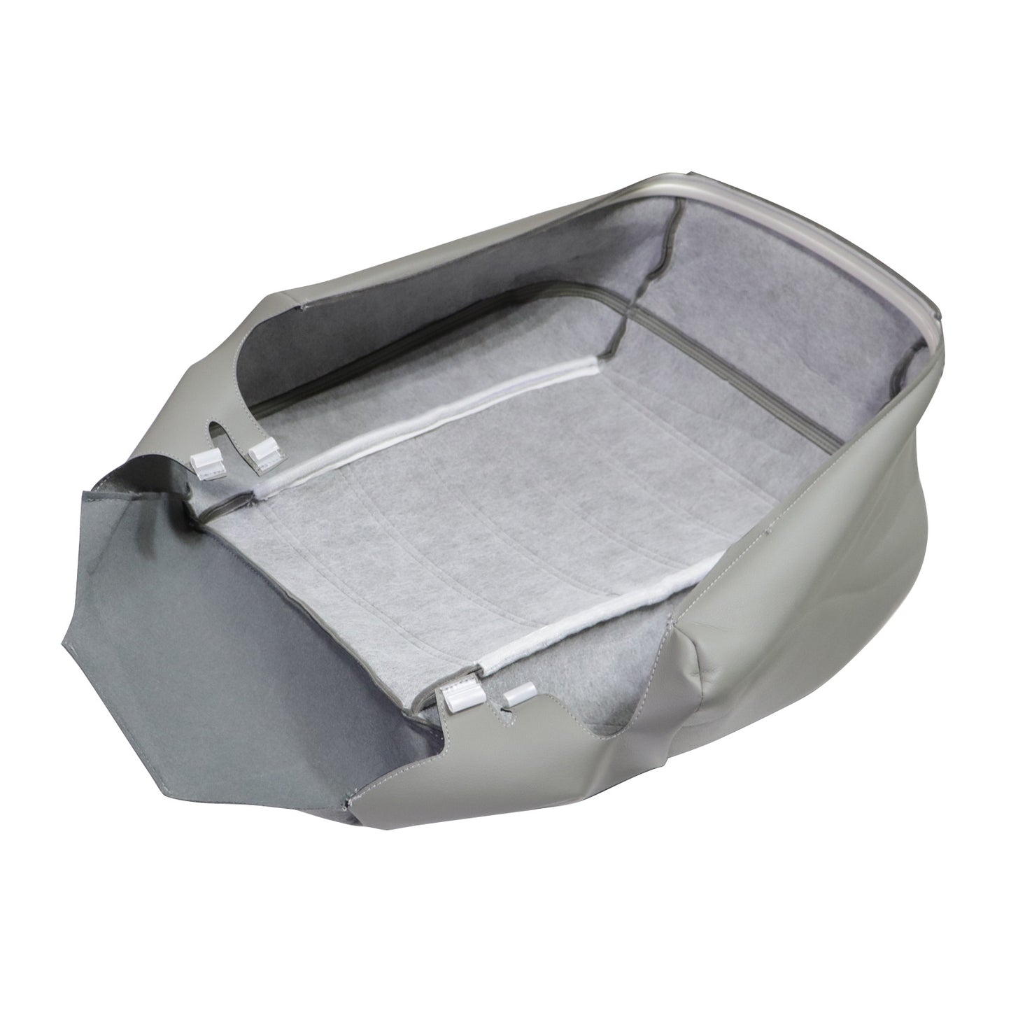 Passenger Side Bottom Leather Seat Cover Gray For 2003-2007 Hummer H2