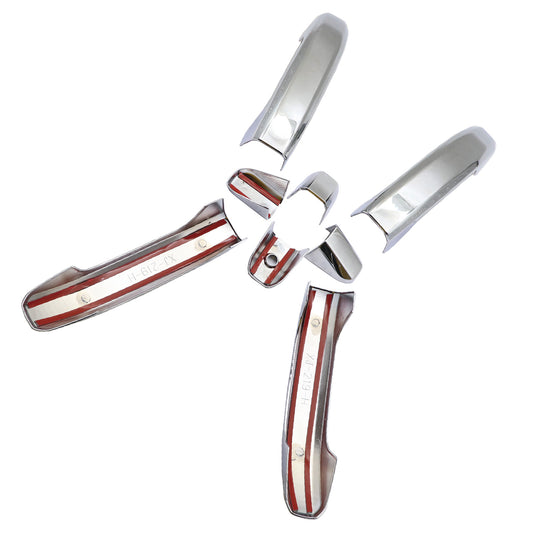 Chrome 4 Door Handle Cover W/o P Key For 2019-2021 Chevy Silverado 2500HD 3500HD