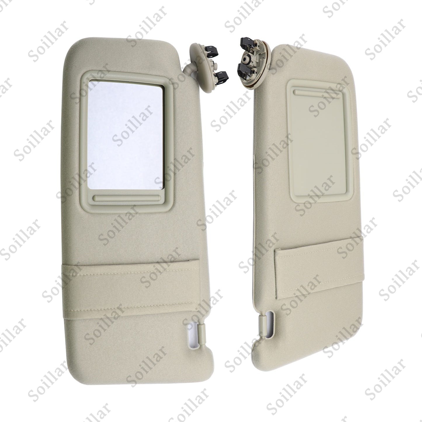 2pcs For 2007-2011 Toyota Camry Tan Beige Sun Visor Pair Left Right 2.4 2.5 3.5L