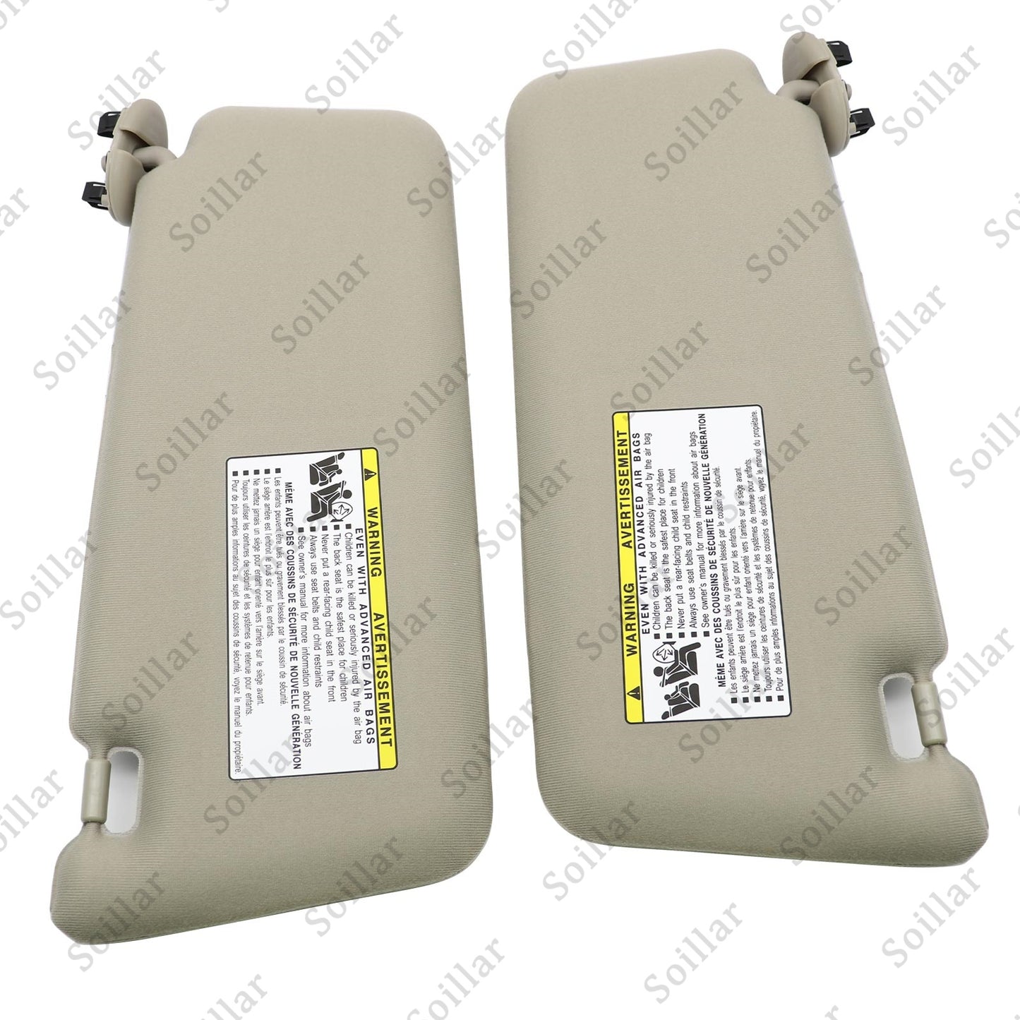 2pcs For 2007-2011 Toyota Camry Tan Beige Sun Visor Pair Left Right 2.4 2.5 3.5L