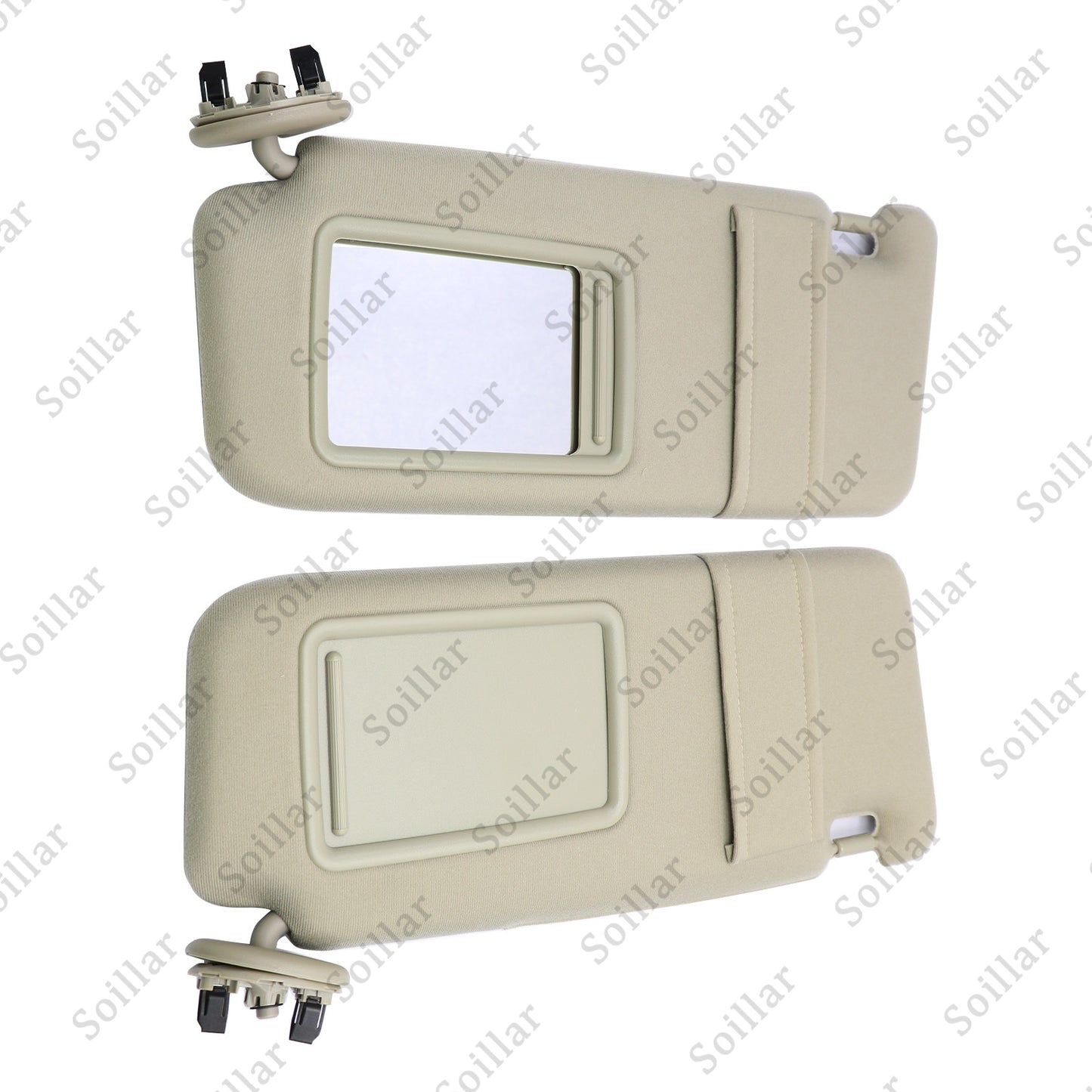 2pcs For 2007-2011 Toyota Camry Tan Beige Sun Visor Pair Left Right 2.4 2.5 3.5L