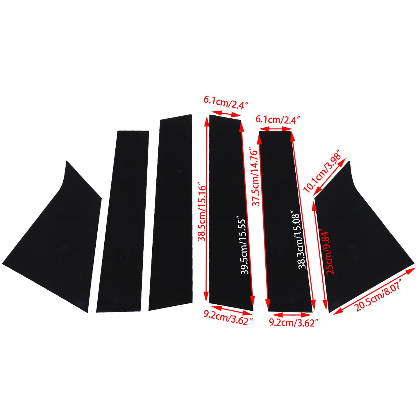 Glossy Black Pillar Posts For Chevrolet Malibu 2016-2021 6pc Door Trim Cover Kit