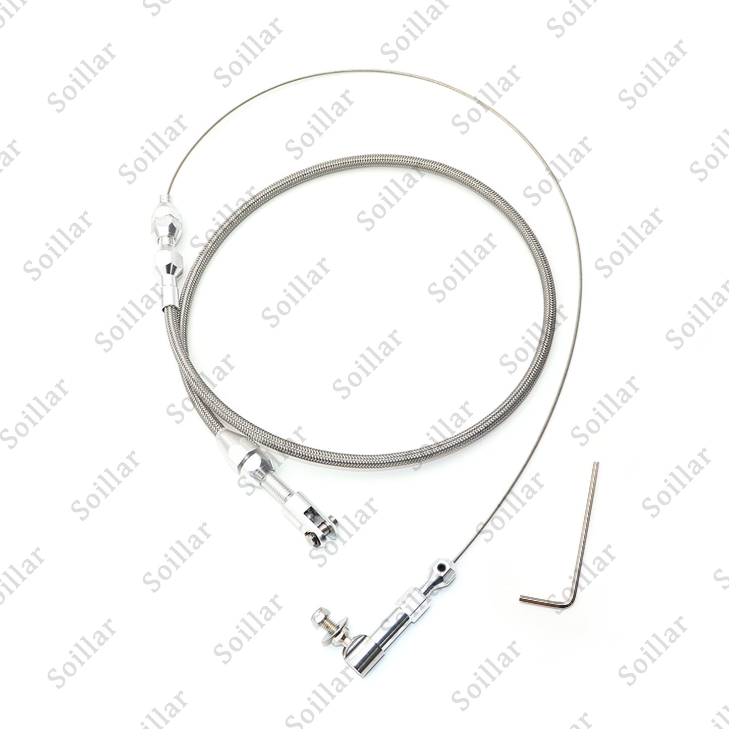 24" THROTTLE CABLE BRAIDED STAINLESS STEEL UNIVERSAL ACCELERATOR For FORD, CHEVY
