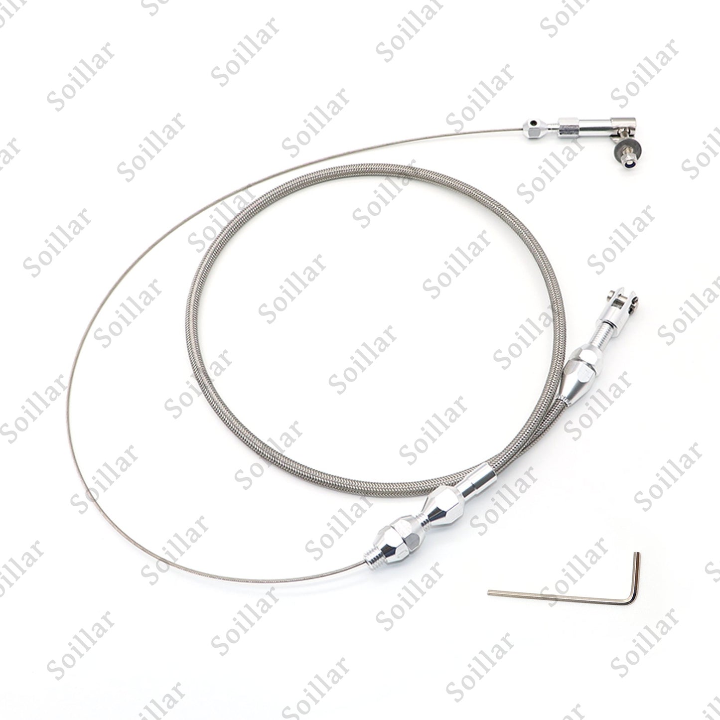24" THROTTLE CABLE BRAIDED STAINLESS STEEL UNIVERSAL ACCELERATOR For FORD, CHEVY