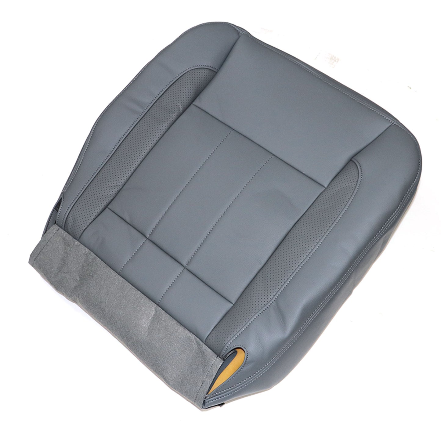 For 2006 07 2008 Dodge Ram 1500 Laramie Passenger Bottom Leather Seat Cover Gray