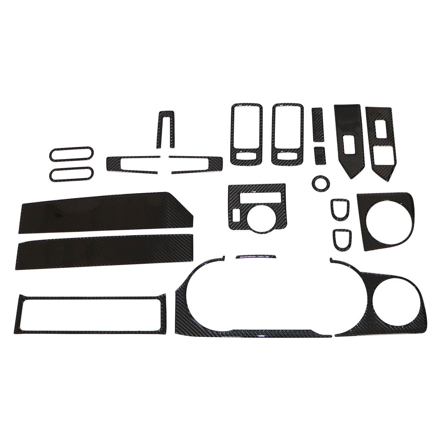 For Ford Mustang 2009-2013 21Pcs Carbon Fiber Full Set Interior Decor Cover Trim