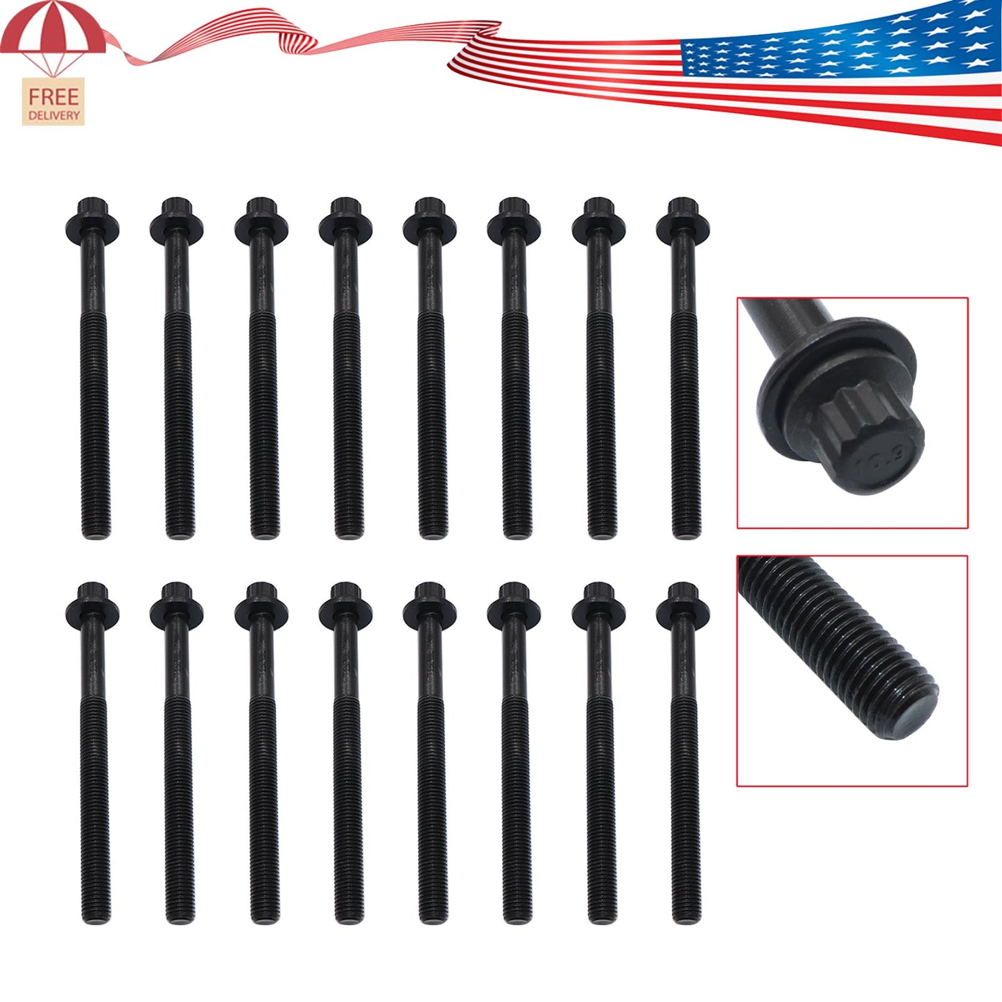 HBK174 Head Bolt Kit For 06-16 Hyundai Kia Amanti Azera 3.3L-3.8L DOHC 24v