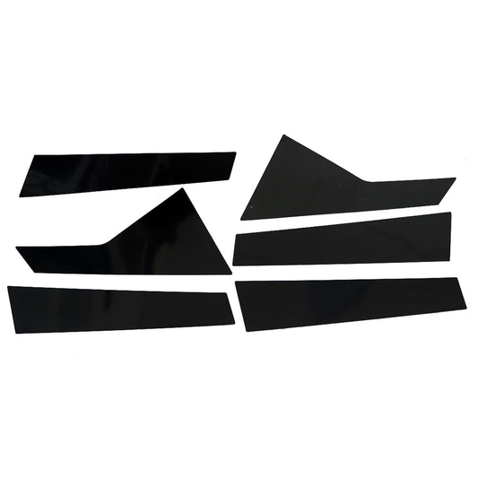 Fit Cadillac CT6 2016-2020 Glossy Black PC Window BC Pillar Post Cover Trim 6pcs