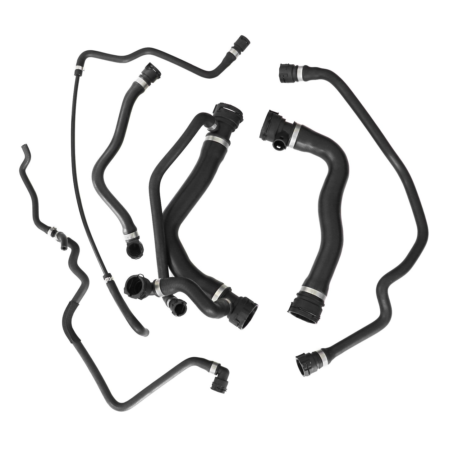 Fits 2004 2005 BMW 545i 645Ci Radiator Coolant Water Hose Pipe Kit 6 Hoses i