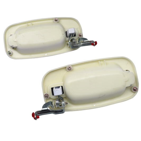 For Silverado 1999-2007 Rear Exterior Olympic White Painted Door Handle Set
