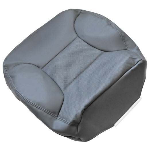 Driver Bottom Seat Leather Perforated Cover Gray For 1992-1996 Ford Bronco XLT