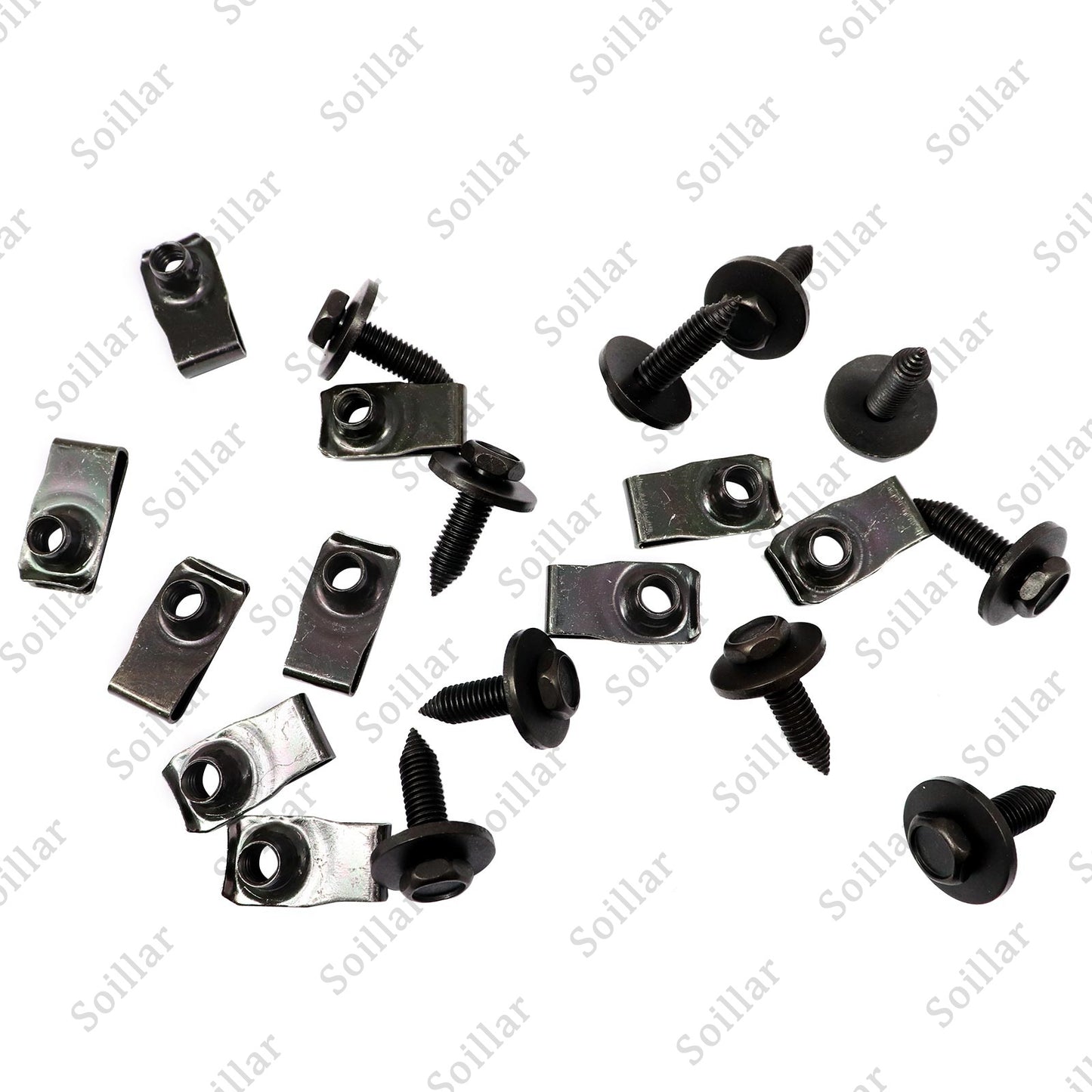 For Truck Body Bolts & U-nut Clips-M8-1.25 x 30mm-13mm Hex- 20pcs (10ea)-#155