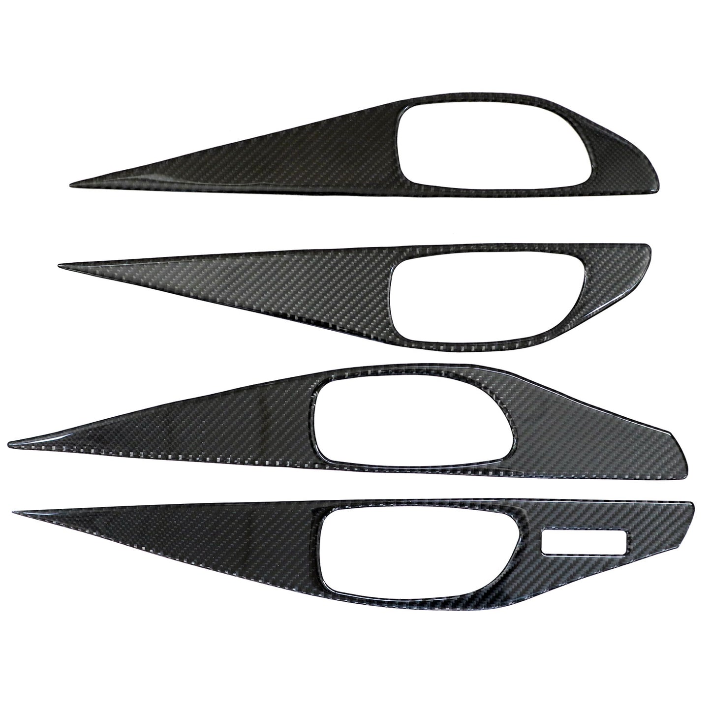 For Infiniti Q50 2014-2019 4PCS Carbon Fiber Look Interior Door Panel Cover Trim