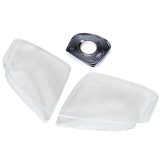2Pcs Fits Cadillac STS 2005-2011 L&R Side Headlight Cover Clear Pc+Sealant Glue