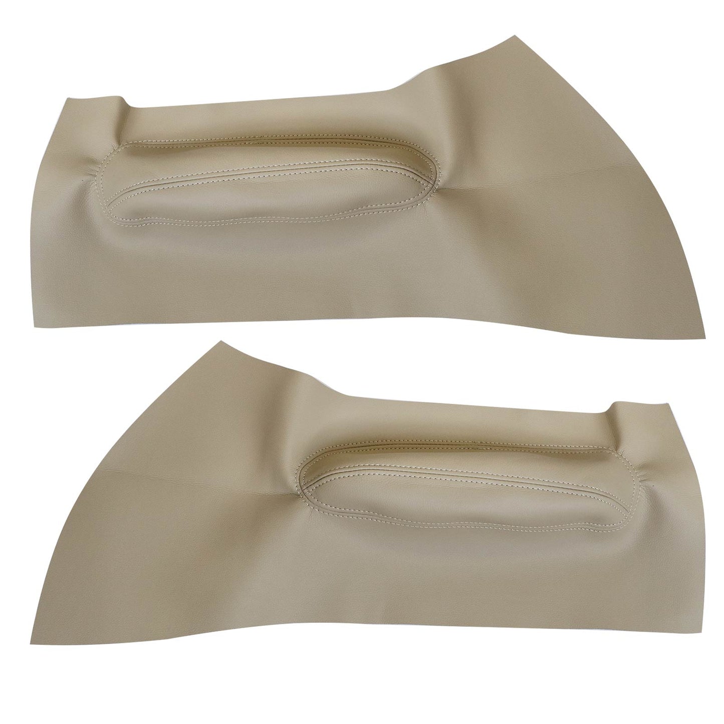 2PCS Door Panel Insert Skin Cover Leather Beige For Volkswagen Beetle 1998-2010