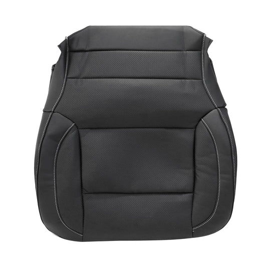 Driver Side Bottom Leather Seat Cover Black Perforated For 2014-2019 GMC sierra