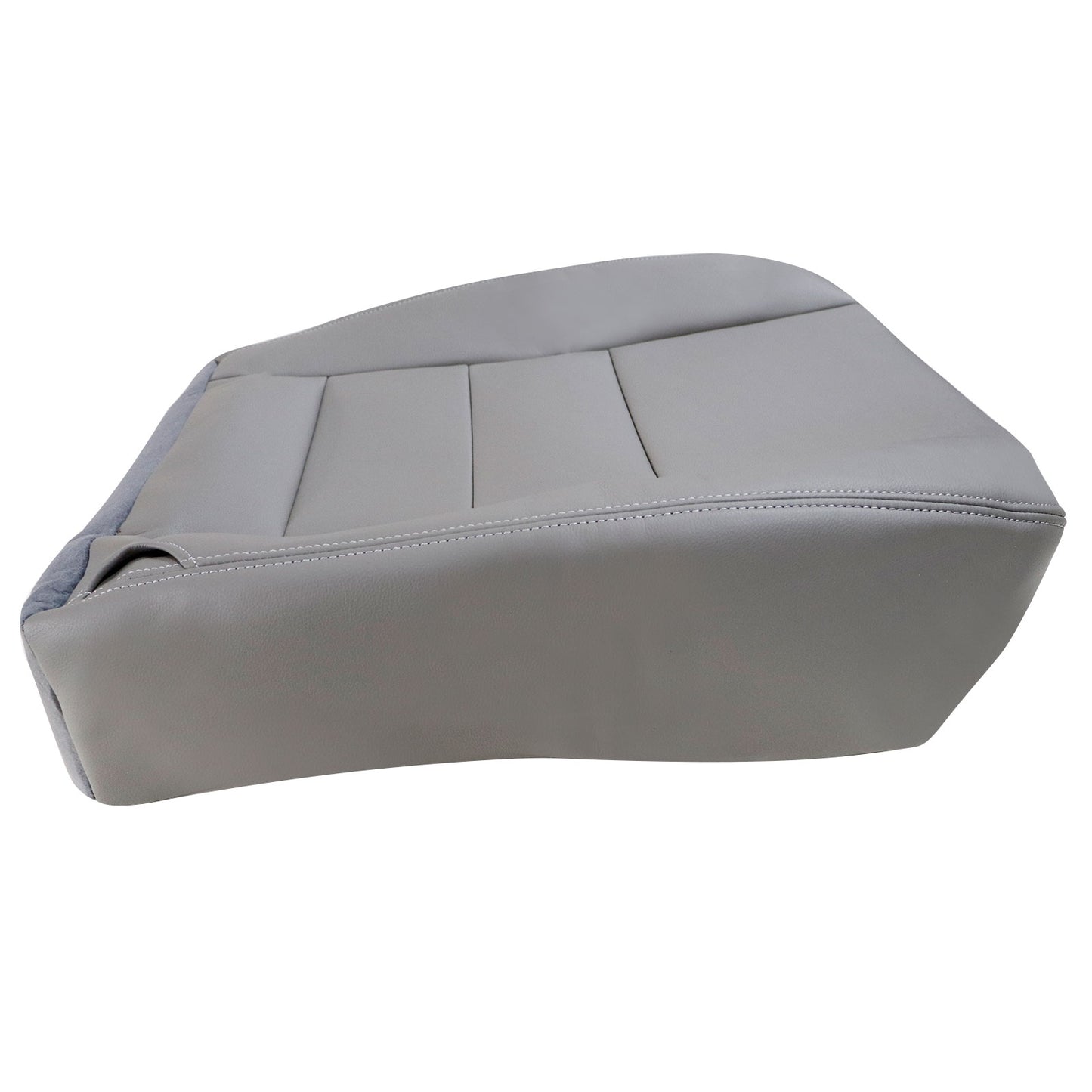 For 2002-2007 Ford F250 F350 Super Duty Driver Bottom Leather Seat Cover Gray