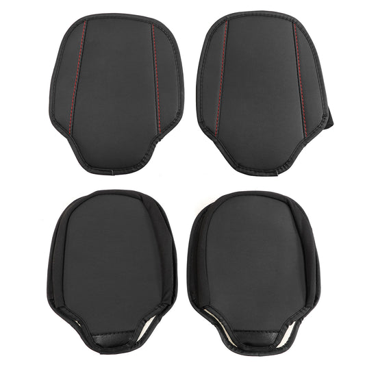 Pu Leather Car 5-Seat Covers Black For Toyota Tacoma Crew Cab 4-Door 2007-2023