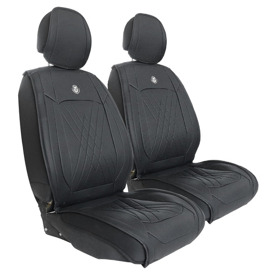 For Hyundai Faux Leather Car Breathable 5-Seat Covers Front Rear Cushion Black