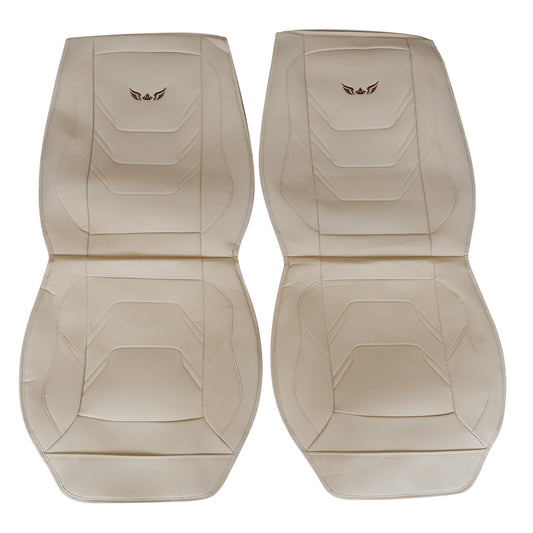 For Honda Quilted Leather Car 5-Seat Cover Front & Rear Seat Protector Beige