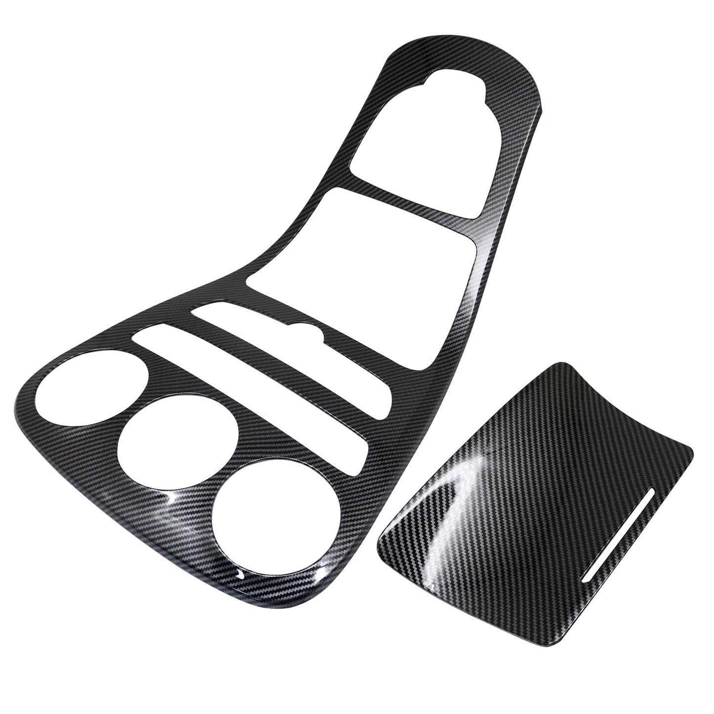 Carbon Fiber Texture Center Gear Shift Frame Molding Trim For Mercedes Benz W205