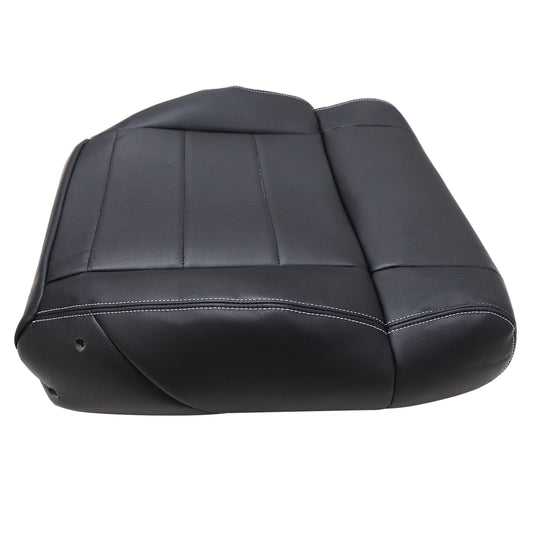 For 2008-2012 Jeep Wrangler Driver Bottom Replacement Leather Seat Cover Black