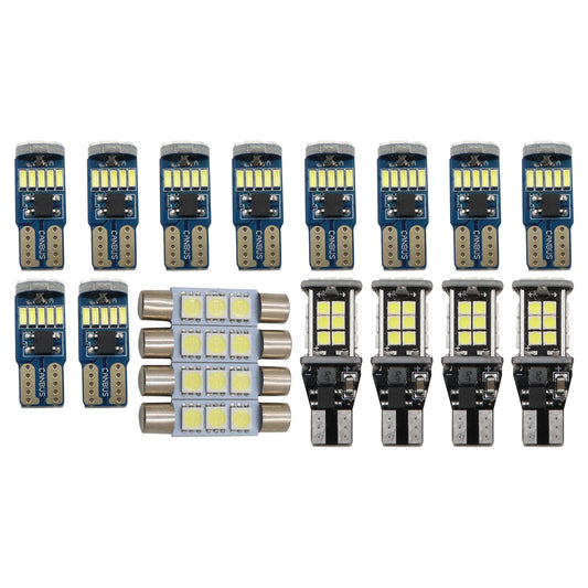 18Pcs For Toyota Tundra 2007-2021 White Auto Interior LED Light Bulb Package Kit