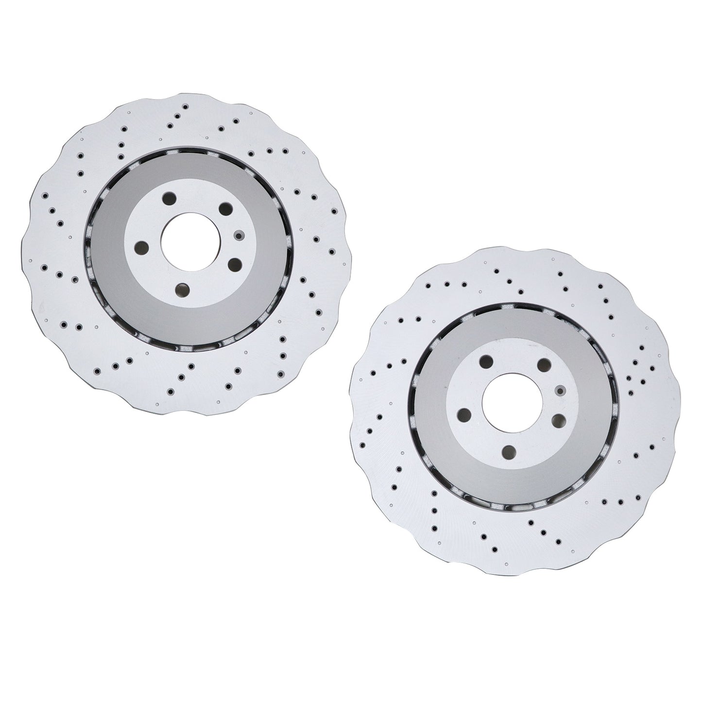Fits For Audi RS7 2014 2015 2016 2x Front Left+Right Side Disc Brake Rotors