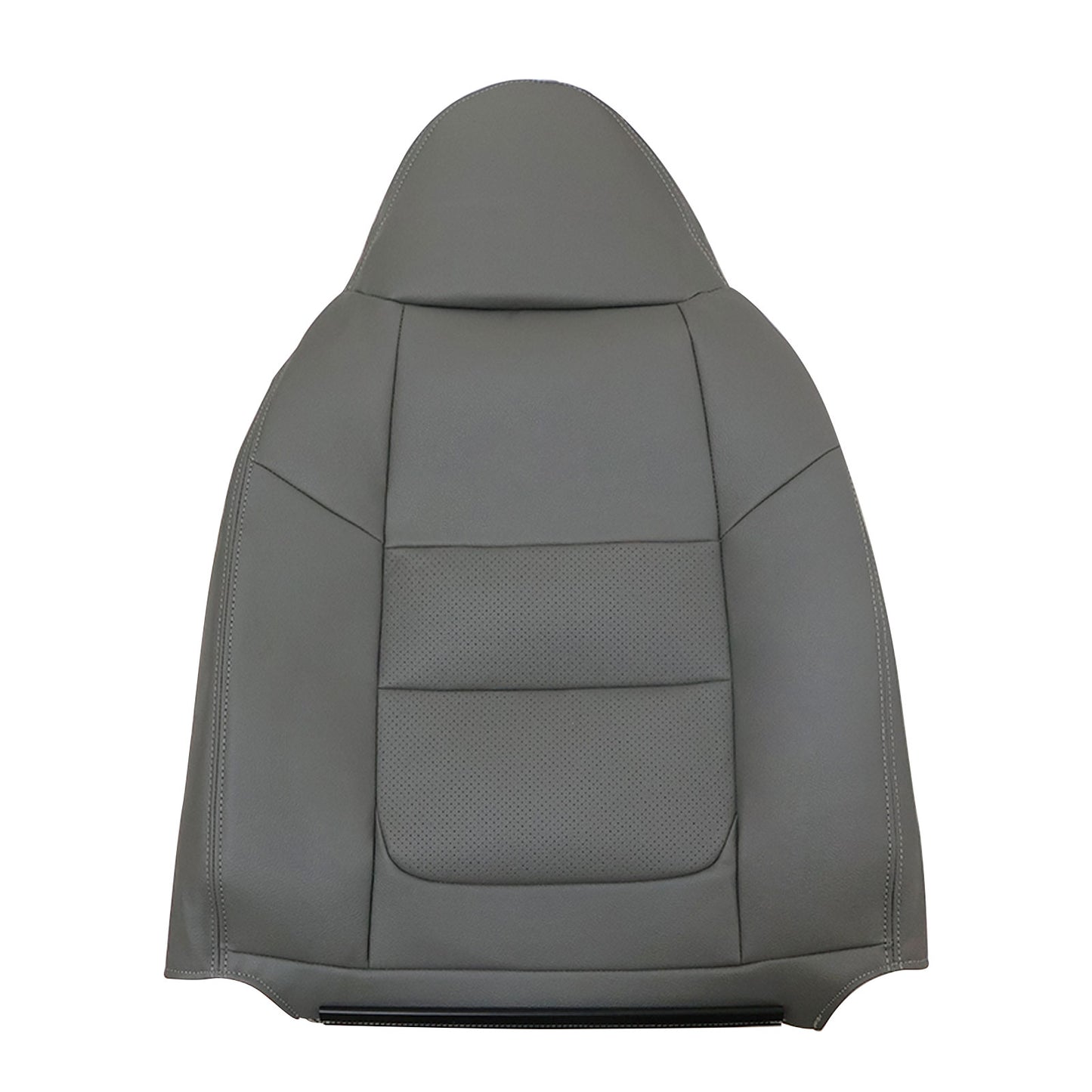 Driver Side Top Leather Seat Cover Gray PERF For 2001 Ford F250 F350 F450 Lariat