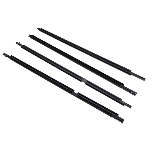 Set of 4 For Toyota Land Cruiser LC100 98-07 LH RH Door Window Strip Black Frame