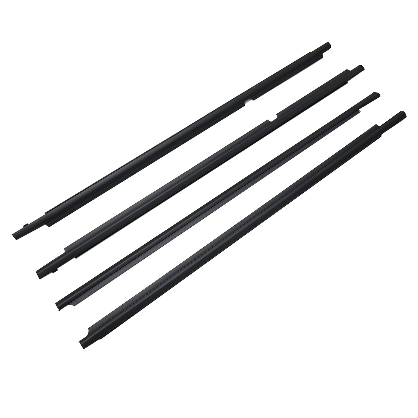 Set of 4 For Toyota Land Cruiser LC100 98-07 LH RH Door Window Strip Black Frame