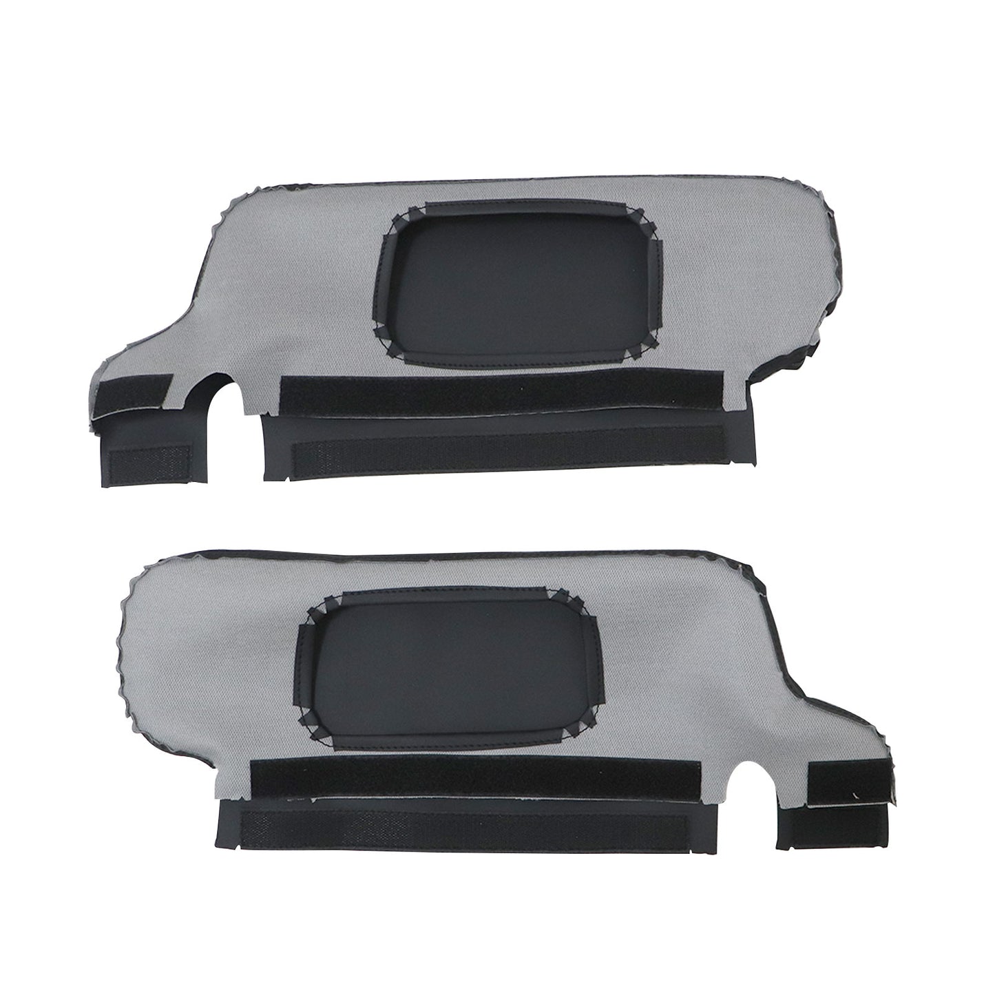 Pair For 1998 1999 2000 2001 Ford Mustang Sun Visor Leather Cover Repair Black