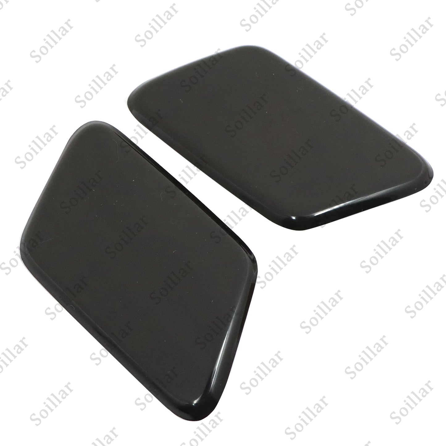 2Pcs For Volvo S60 2005-2009 Front Headlight Washer Cover Black Left+Right Side