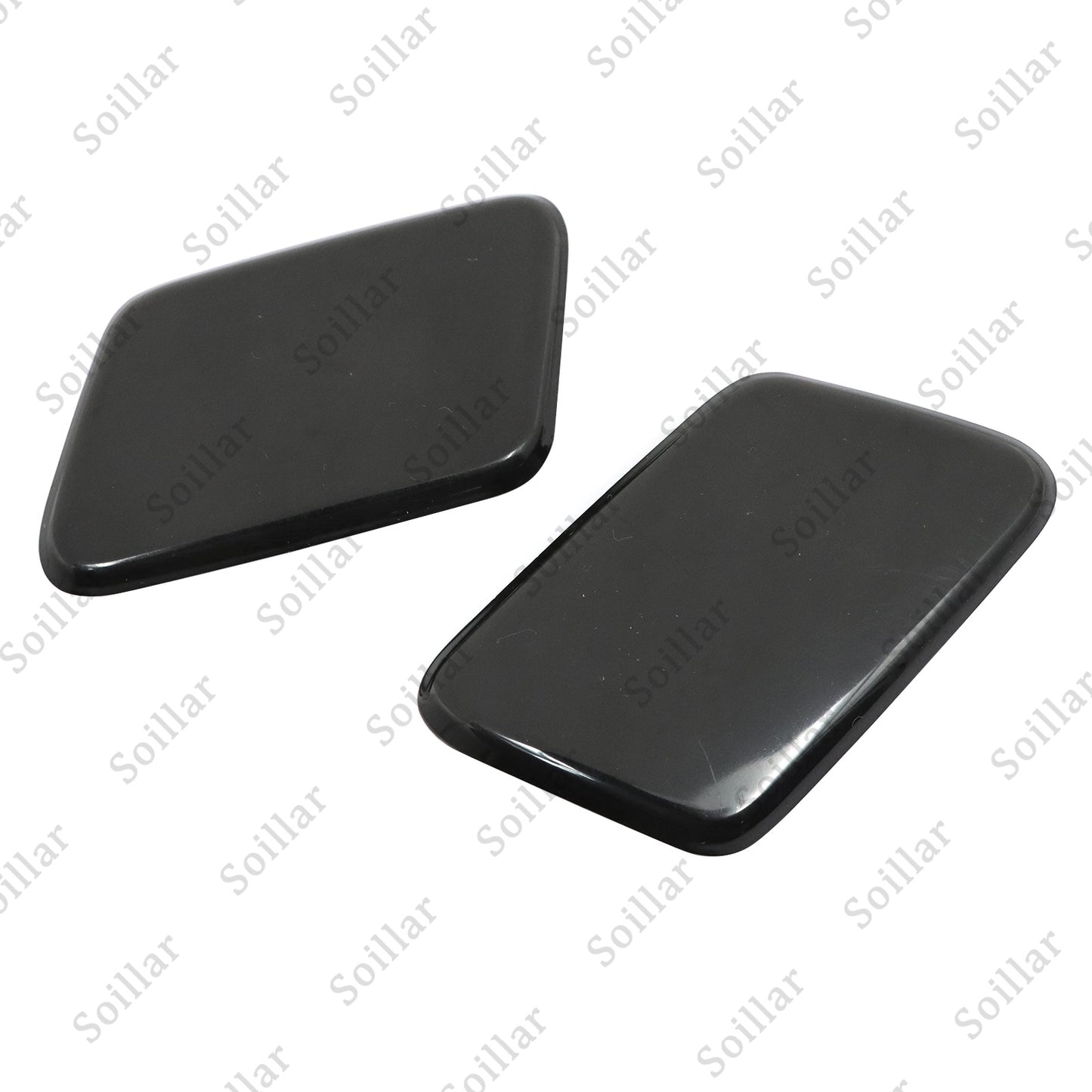 2Pcs For Volvo S60 2005-2009 Front Headlight Washer Cover Black Left+Right Side