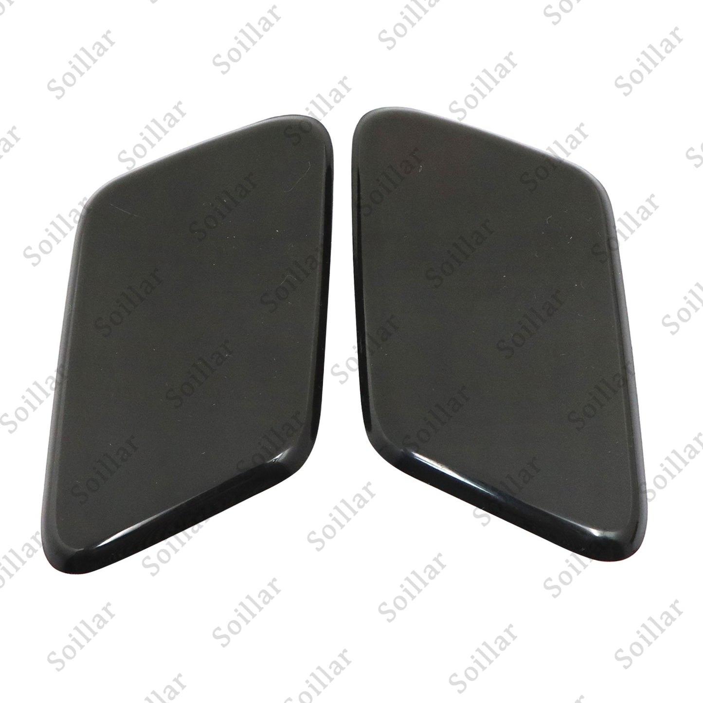 2Pcs For Volvo S60 2005-2009 Front Headlight Washer Cover Black Left+Right Side