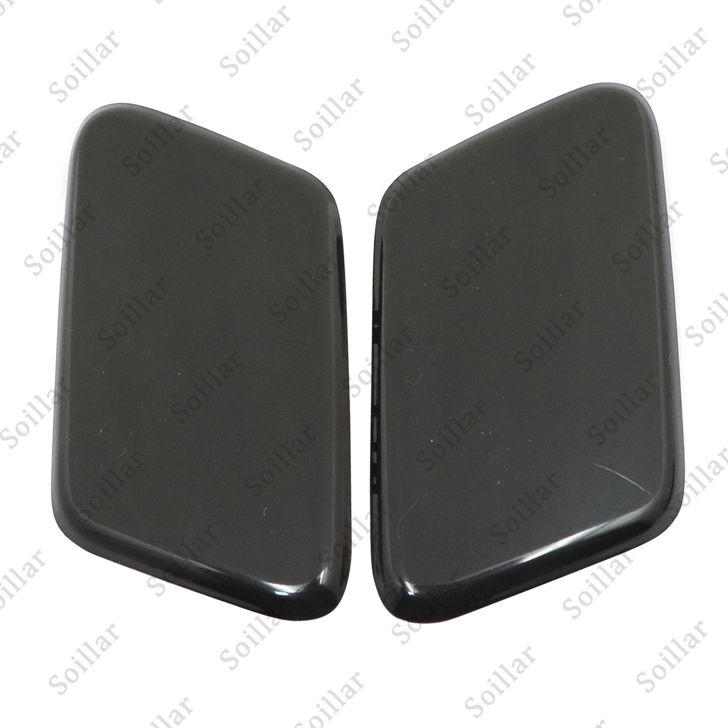 2Pcs For Volvo S60 2005-2009 Front Headlight Washer Cover Black Left+Right Side