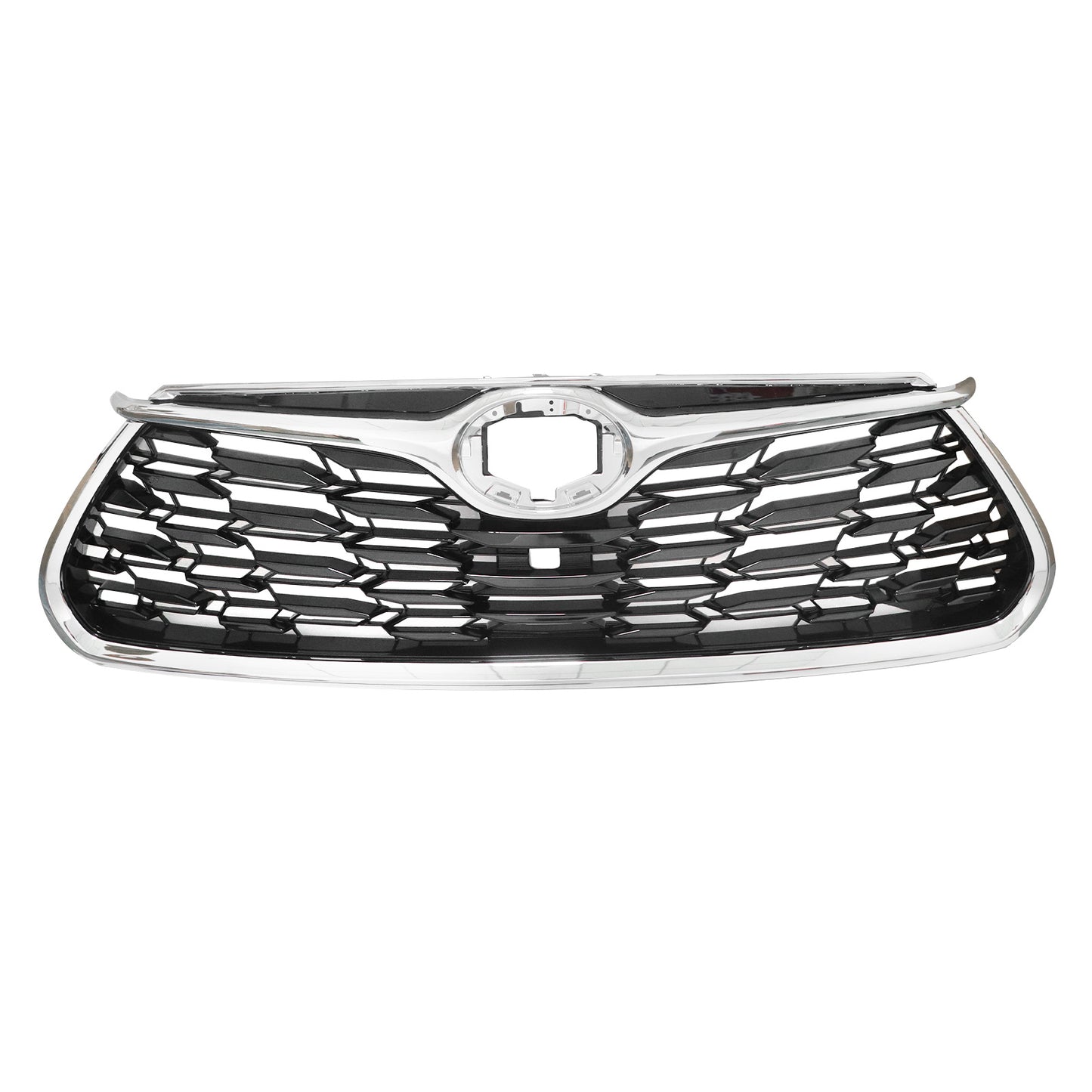 Fits For 2020-2022 Toyota Highlander Front Bumper Upper Grille Chrome Trim Grill
