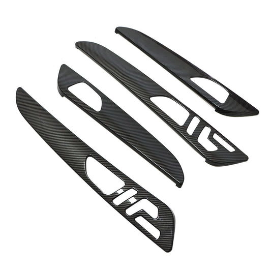 Interior Door Panel Cover Trim Carbon Fiber For Benz GLE GLS W166 X166 2013-19