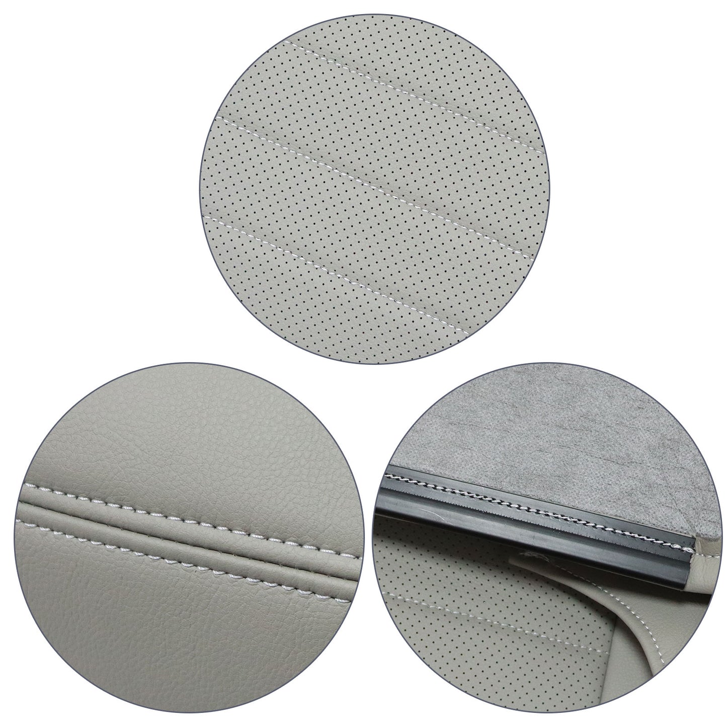 For 2005-2009 Ford Mustang GT Passenger Top Replacement Leather Seat Cover Gray