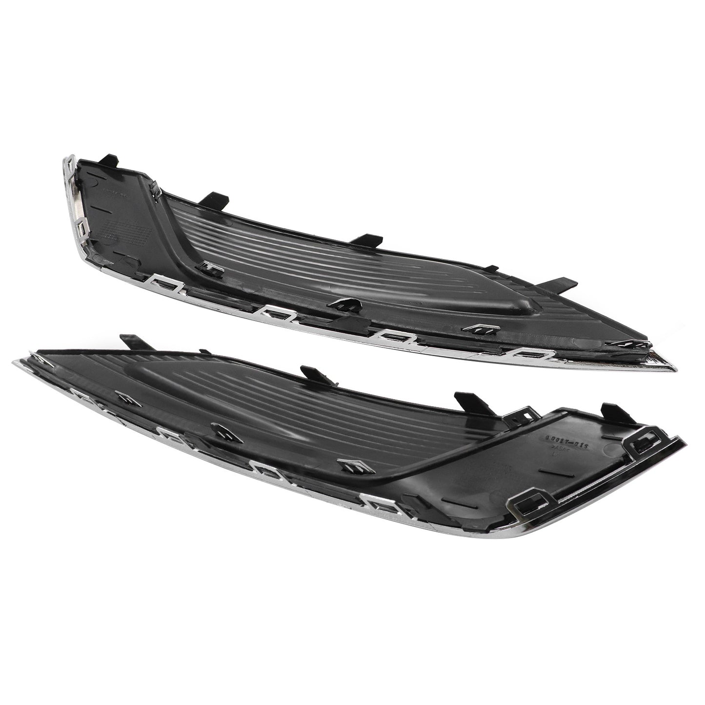 For 2017-2018 Ford Fusion Front Fog Light Cover Bezel W/ Chrome Trim Left+Right