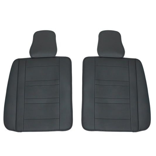 For Toyota Car 5-Seat Cover Front & Rear Faux Leather Protector Cushion Black