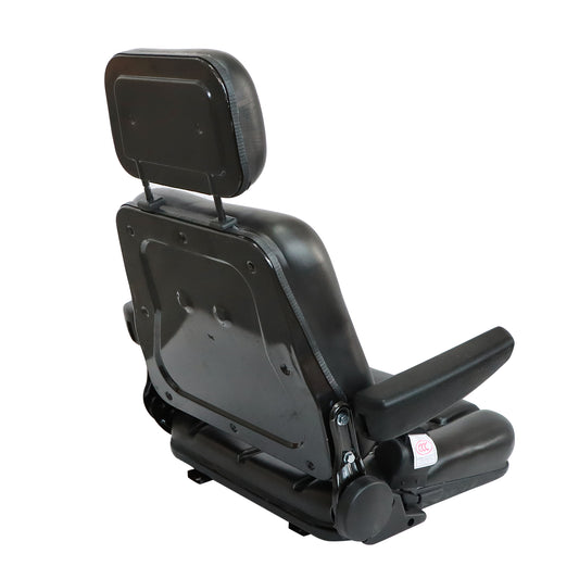 Universal Excavator Dozer Forklift Digger Seat With Headrest & SafeBelt &Armrest