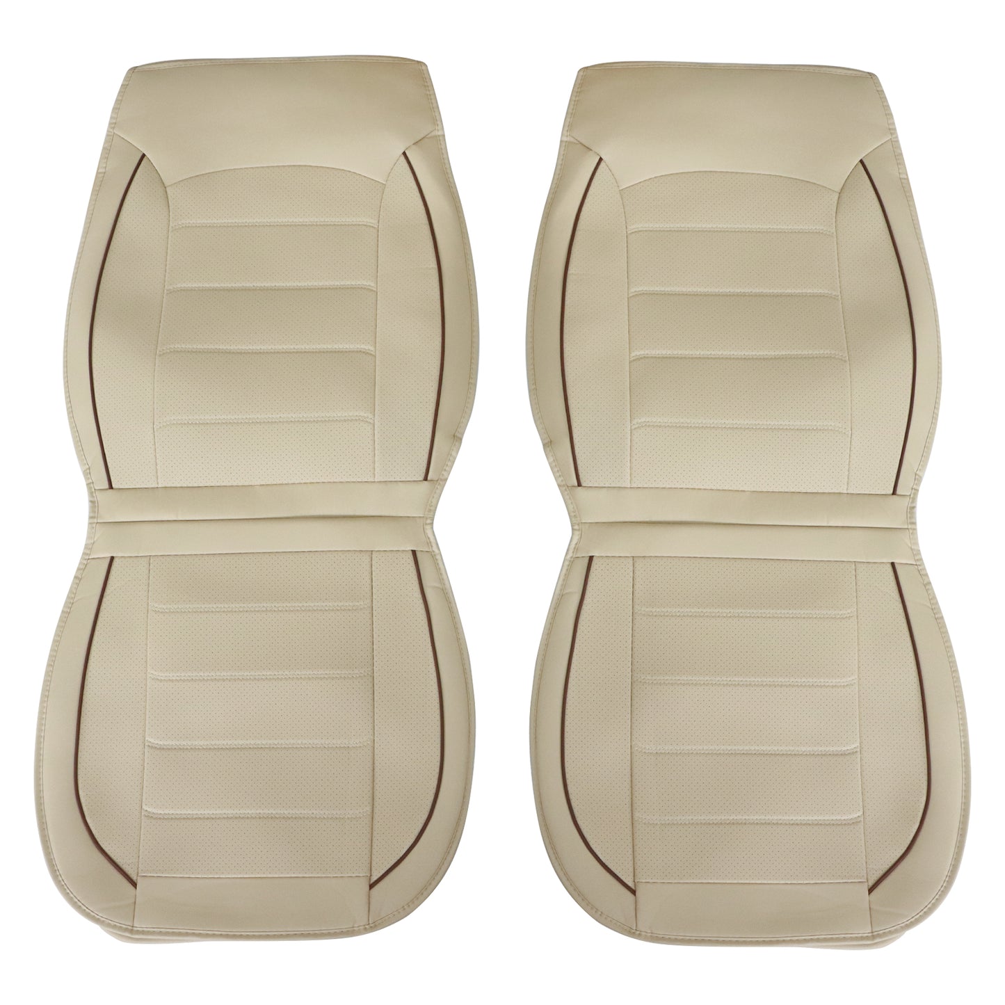 Perforated Leather Full Surround Set Car 5-Seat Cover Protector For Toyota Tan