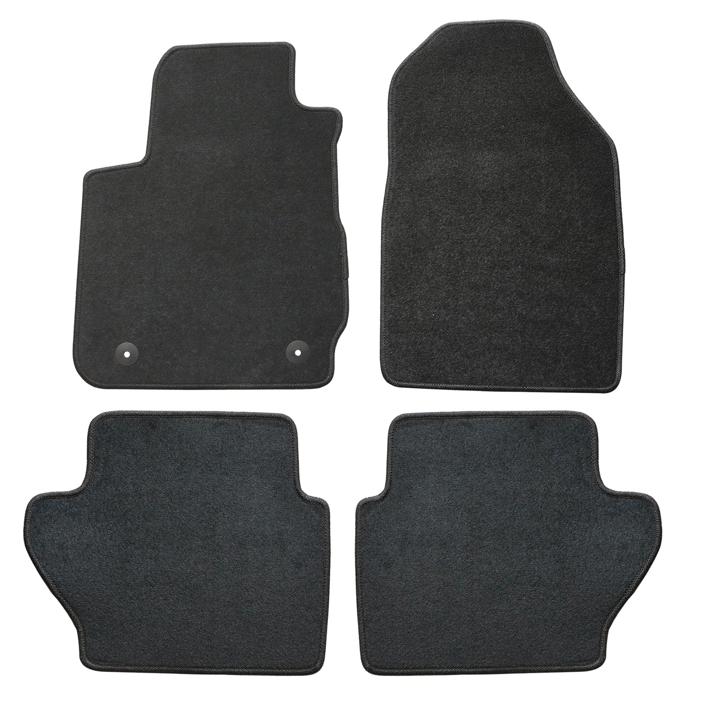 New 2011-2019 For Ford Fiesta Front & Rear Floor Mats Carpet Velour Black 4PCS