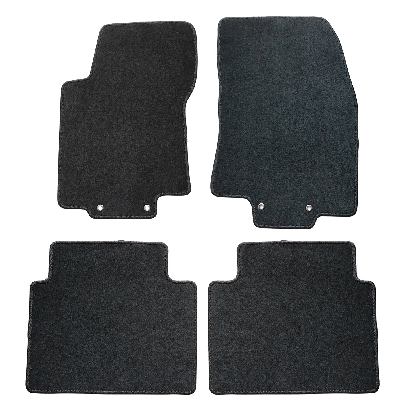 2014-2020 Fits Nissan Rogue Front & Rear Row Floor Mats Carpet Velour Black 4Pcs