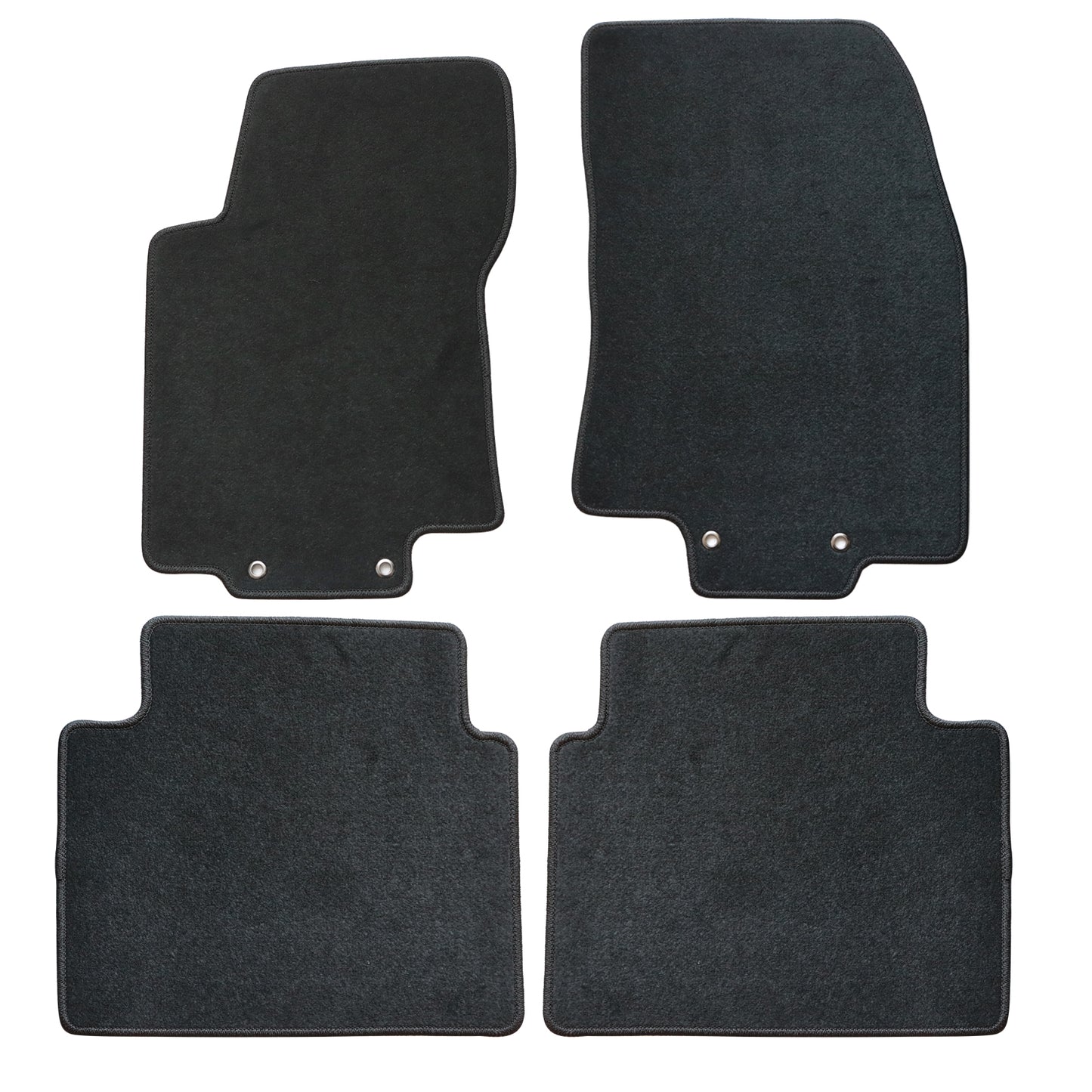 2021-2025 Fits Nissan Rogue Front & Rear Row Floor Mats Carpet Velour Black 4Pcs