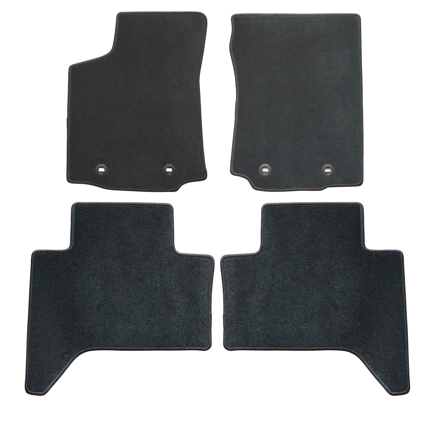 Replacement Black Velour Floor Mats Carpet Set of 4 For 2018-2023 Toyota Tacoma