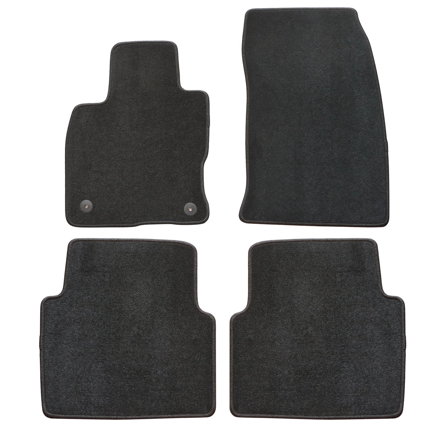 Replacement Black Velour Floor Mats Carpet Set of 4 Fits 2020-2024 Ford Escape