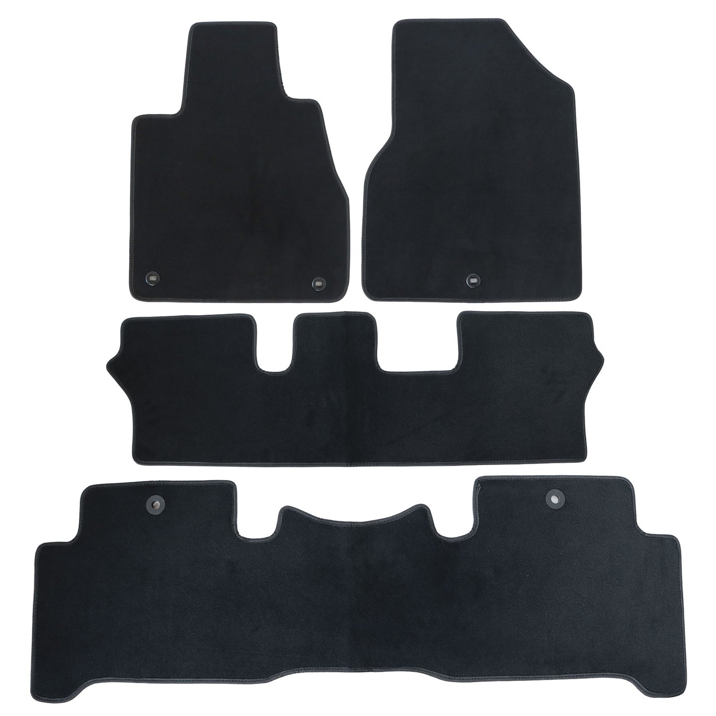 2007-2013 For Acura MDX Front & 2nd Row Replacement Floor Mats Carpet Velour 4x